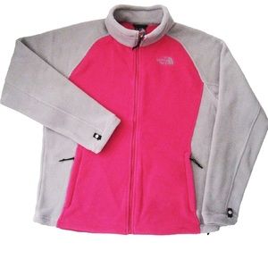 The North Face full zip fleece Jacket. MINDY DAZZLE PINK. EUC. Women’s MEDIUM.